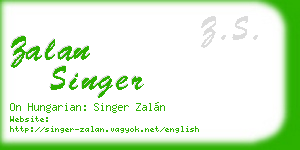zalan singer business card