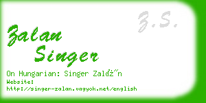 zalan singer business card